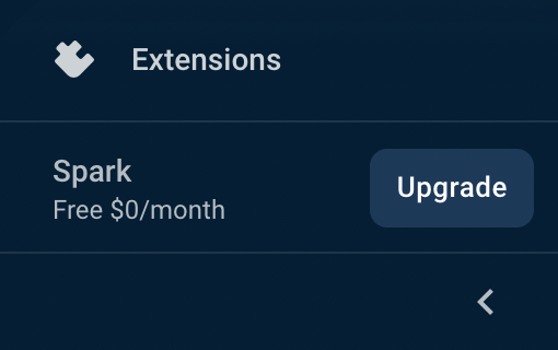 Screenshot of Firebase billing button