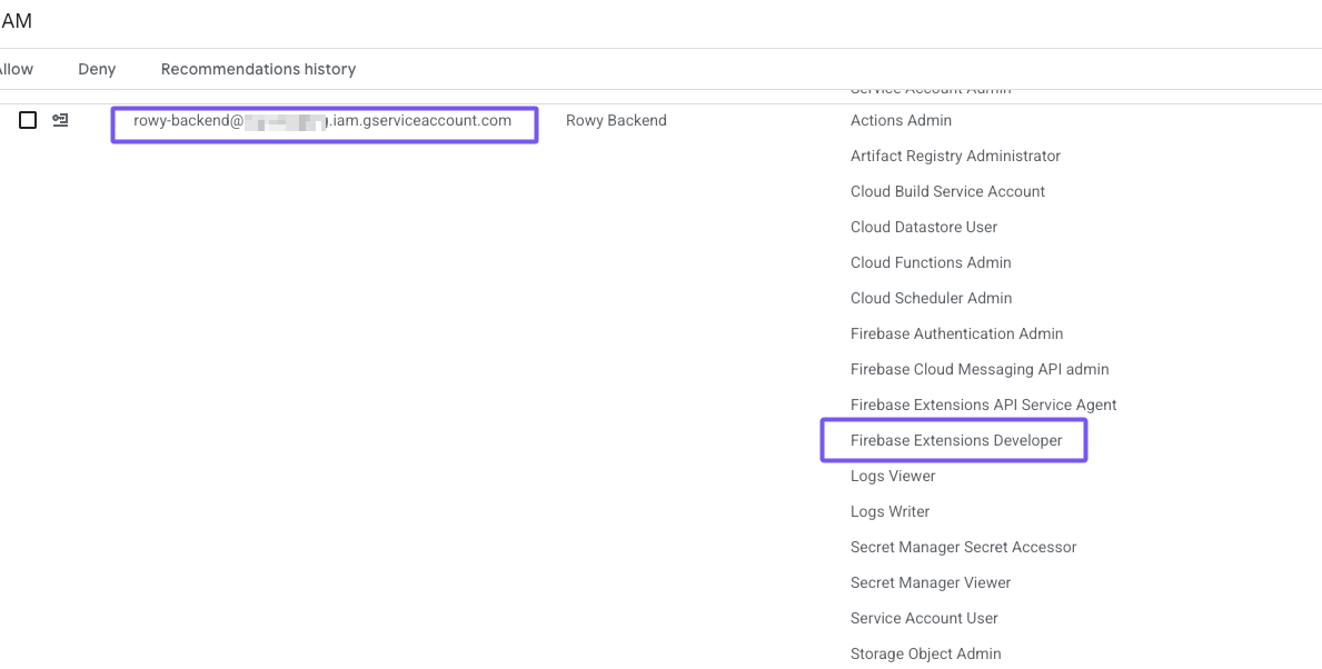Firebase Extension
