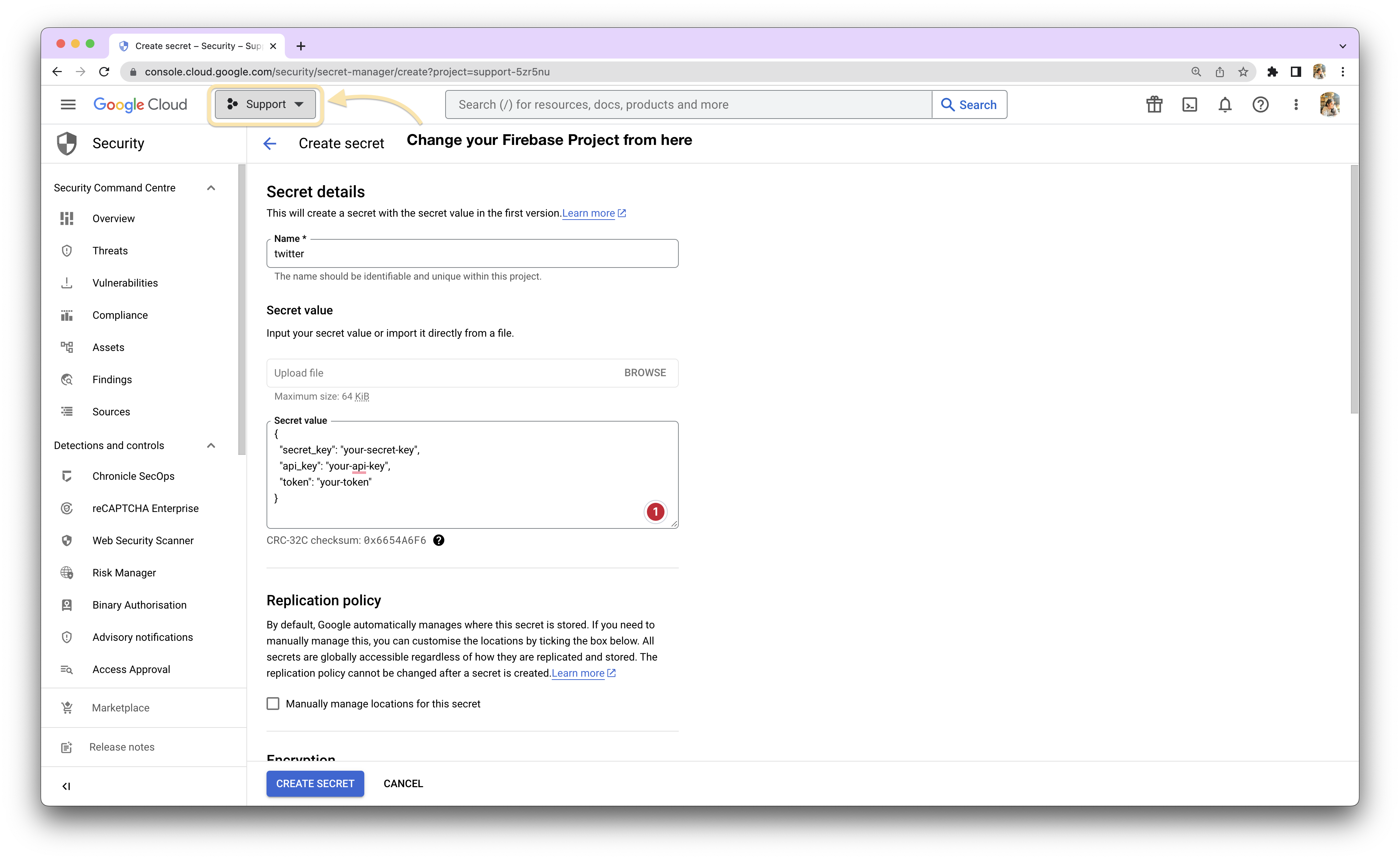 Add Secrets Via GCP Secret Manager Rowy Docs Add Secrets Via GCP Secret Manager Rowy Docs